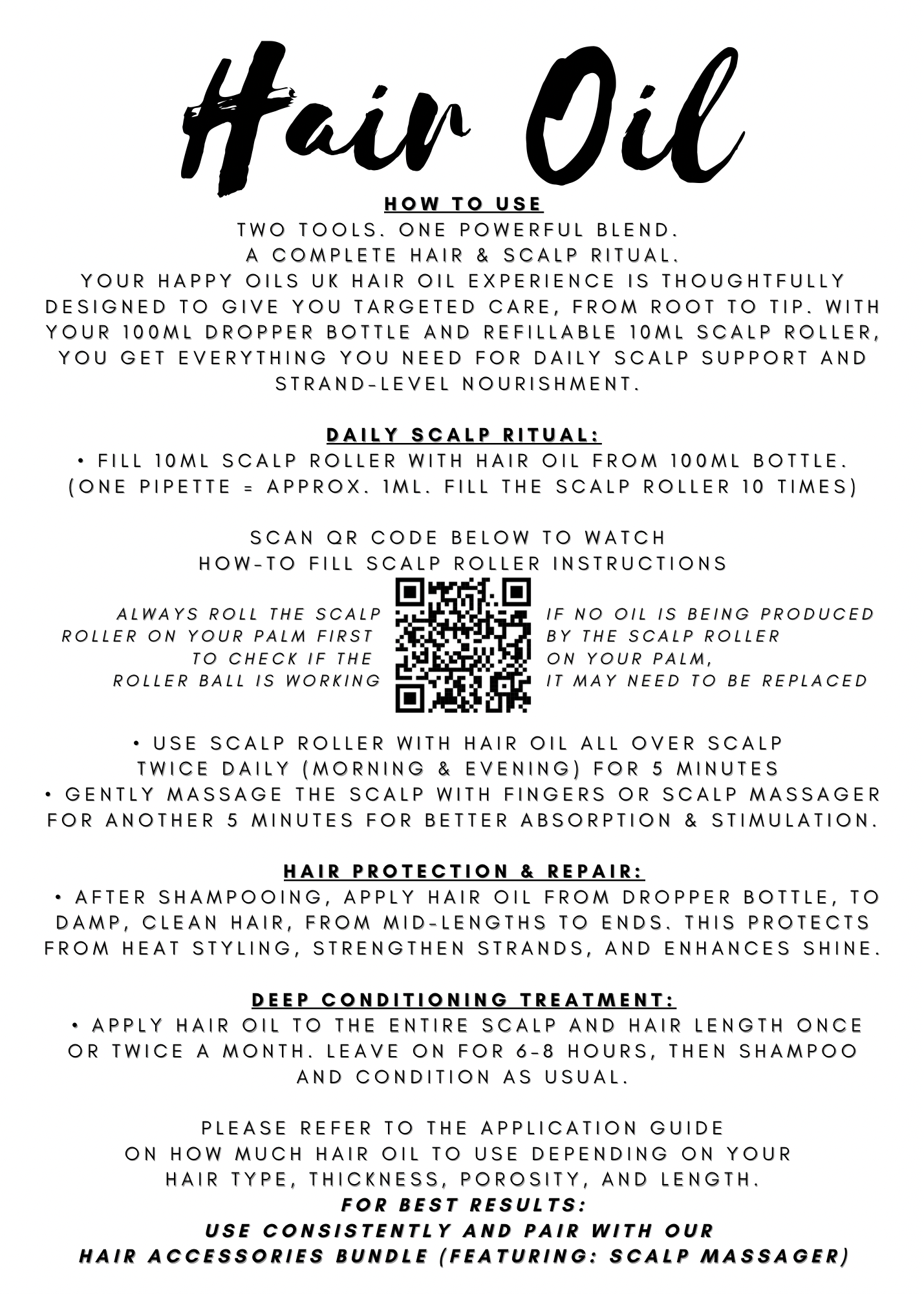 Hair Oil Stimulate & Repair + Scalp Roller